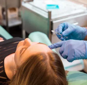 patient about to be administered with a cosmetic injectable